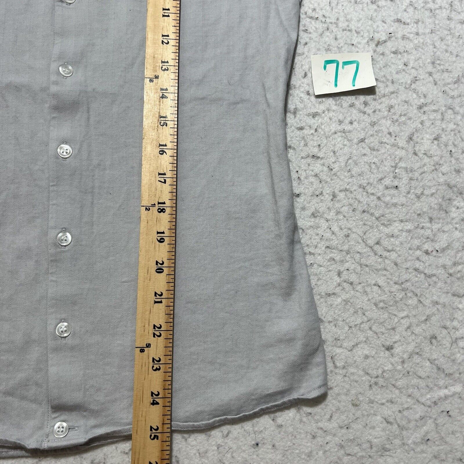 Other Acumen Small Button Down Light Gray Long Sleeve Dress Shirt Size US S / EU 44-46 / 1 - 9 Thumbnail