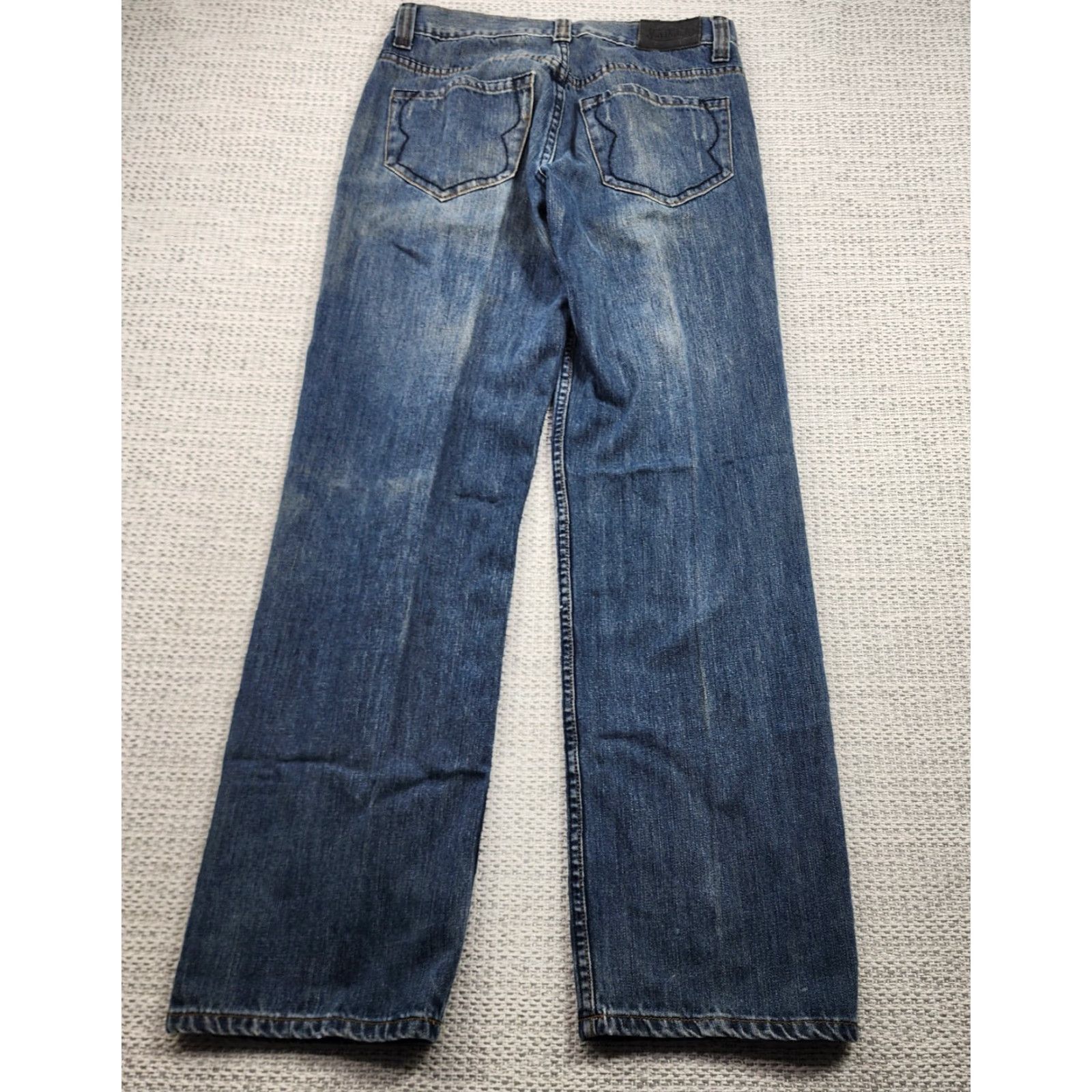 Von Dutch VINTAGE Von Dutch Jeans 31x32 Selvedge Blue Denim Button Fly Retro Rockabilly Mens Jeans 80s 90s Hipster Grunge USA Logo Size US 31 - 2 Thumbnail