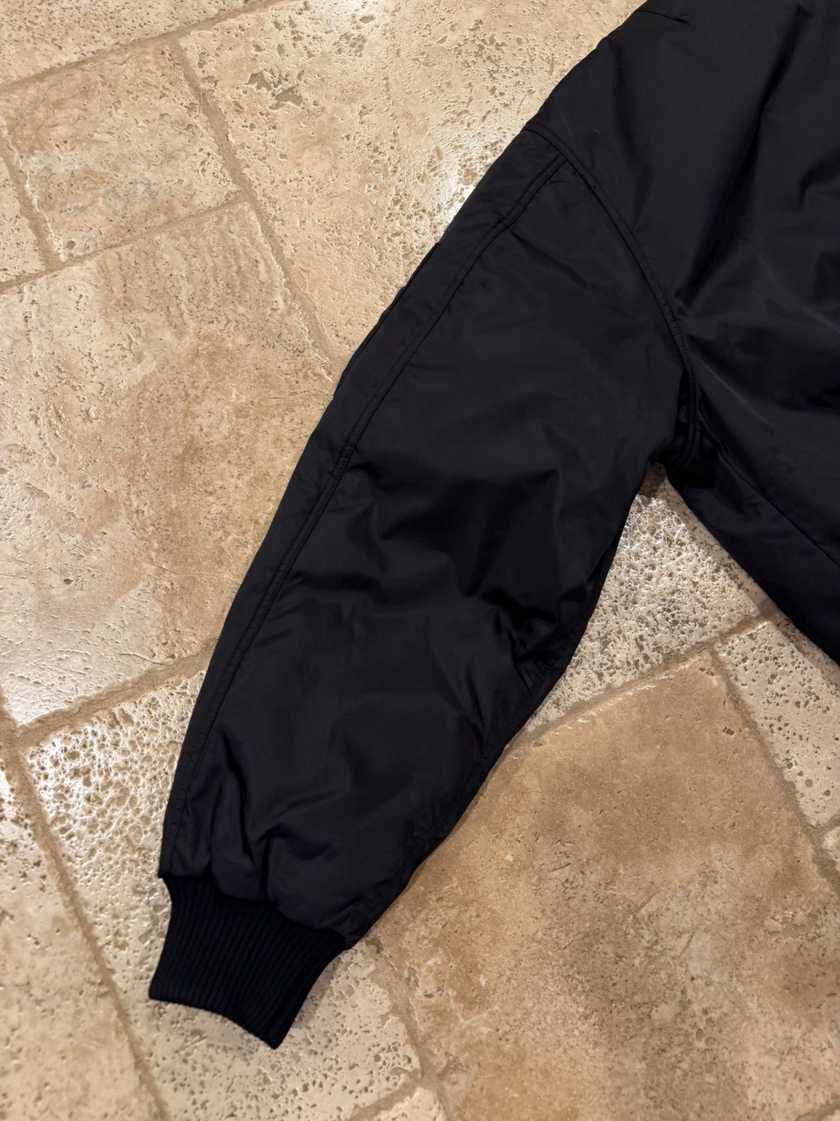 Prada Prada Re-Nylon Triangle Logo Black Bomber Jacket Size US M / EU 48-50 / 2 - 15 Thumbnail