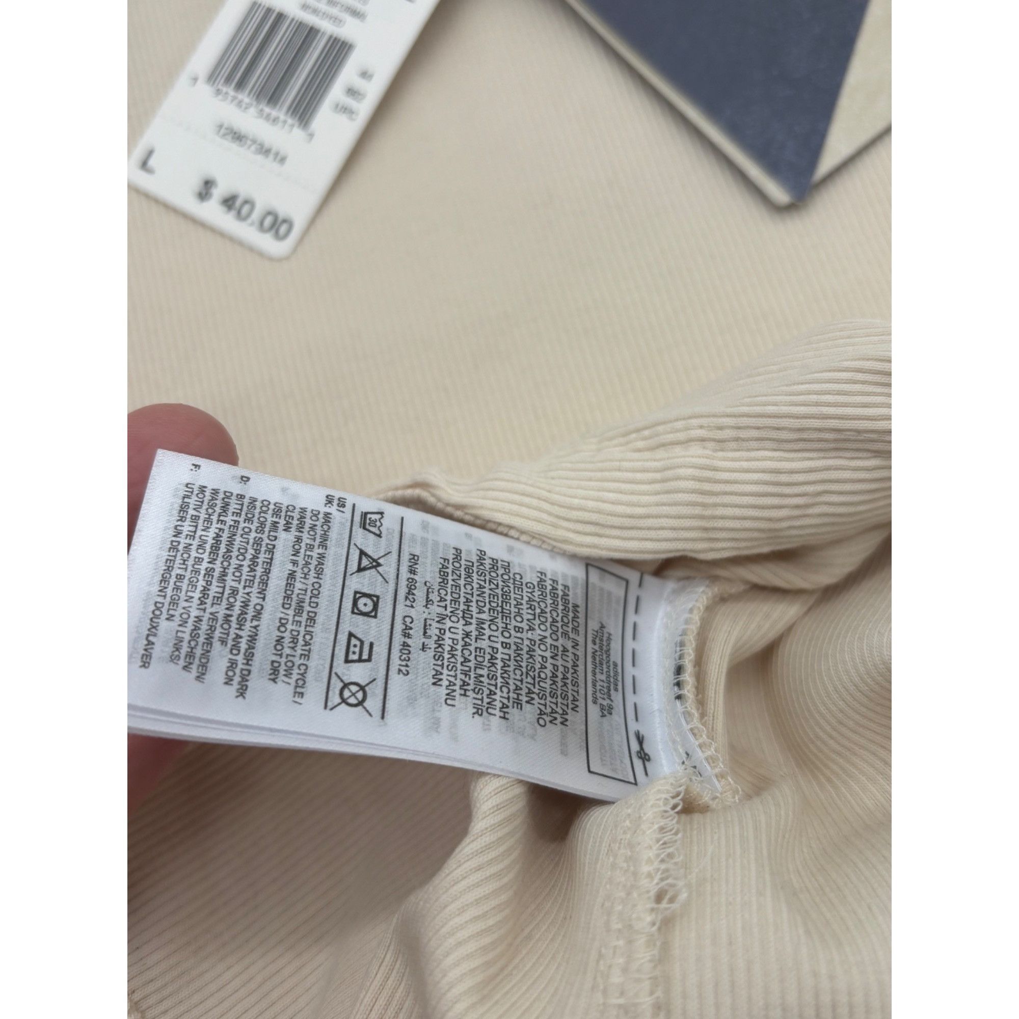 Reebok Reebok Classics Natural Dye Ribbed Women’s Long-sleeve Top, Size L / US 10 / IT 46 - 8 Thumbnail