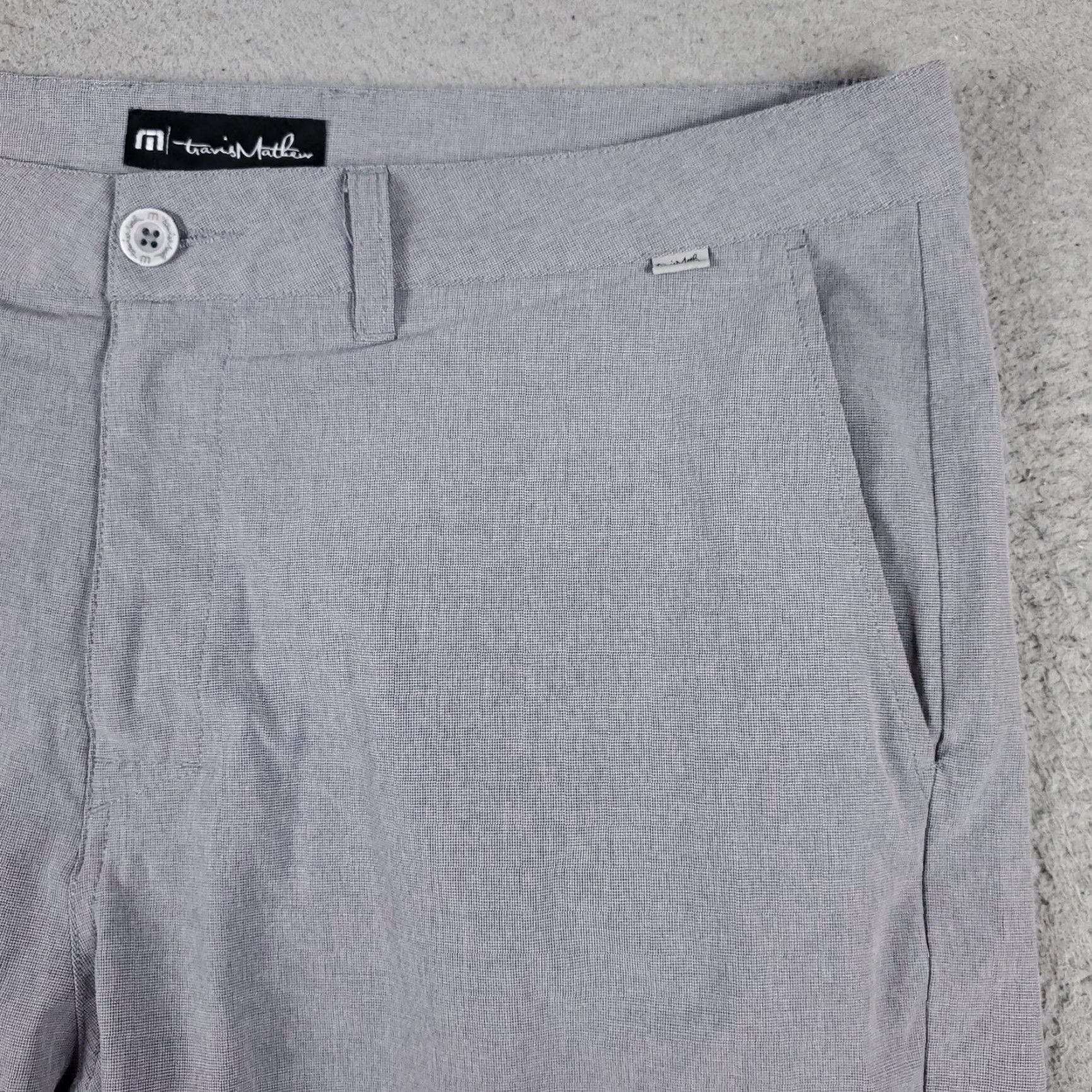 TravisMathew Travis Mathew Shorts Mens 38 Gray Chino Flat Front Casual Golf Workwear Size US 38 / EU 54 - 3 Thumbnail