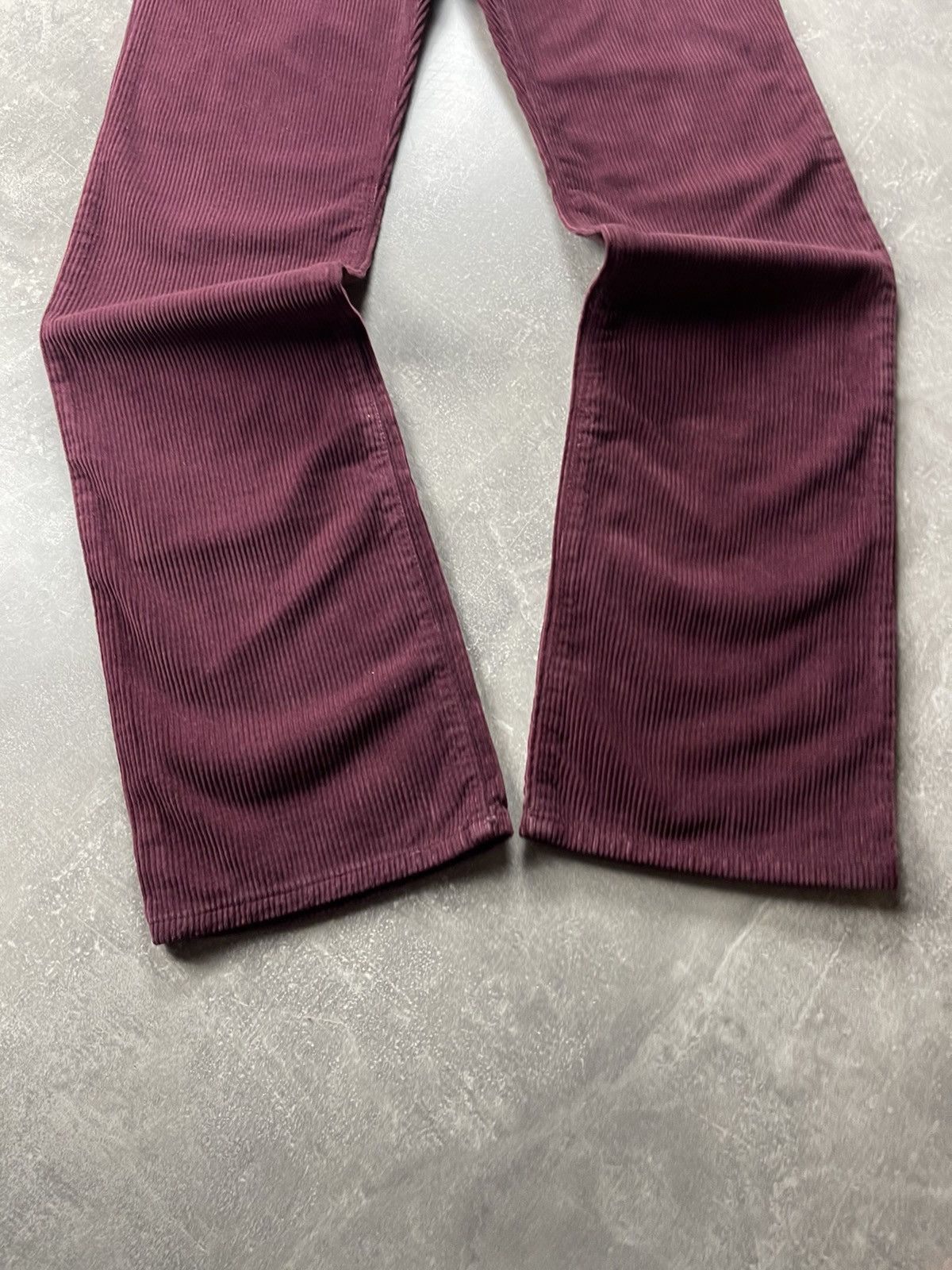 Dolce & Gabbana Dolce & Gabbana D&G DeadStock Burgundy Corduroy Flared Pants Size US 33 - 7 Thumbnail