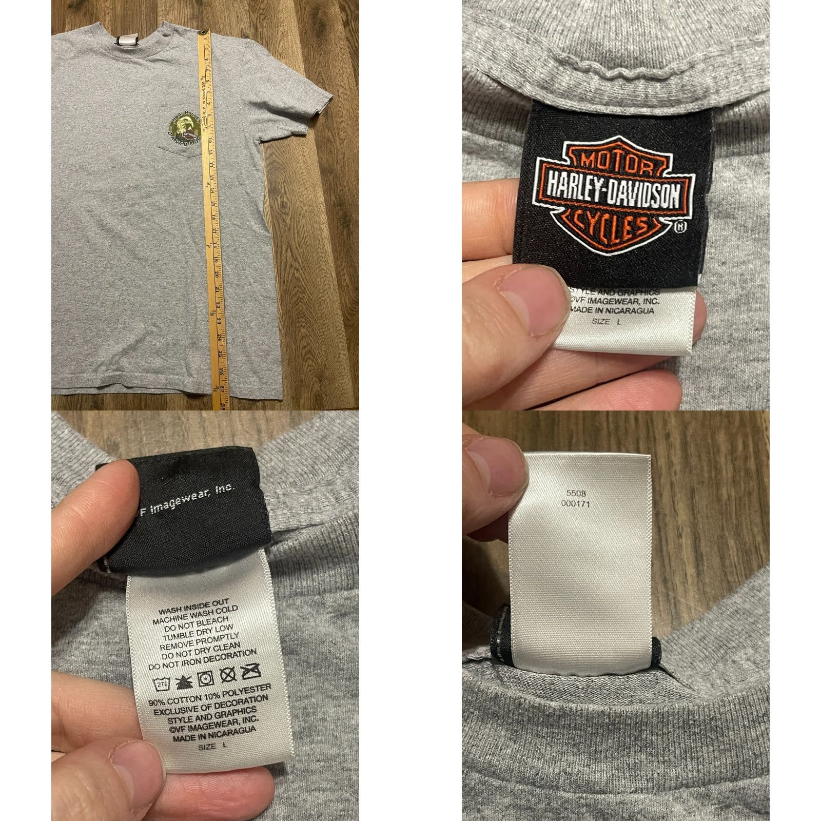 Harley Davidson Harley-Davidson Shirt Men’s Large Gray Pocket Graphic Print Washington DC Shirt (T-Shirt) Men’s Large Gray Pocket Graphic Print Washington DC Size L / US 10 / IT 46 - 8 Thumbnail