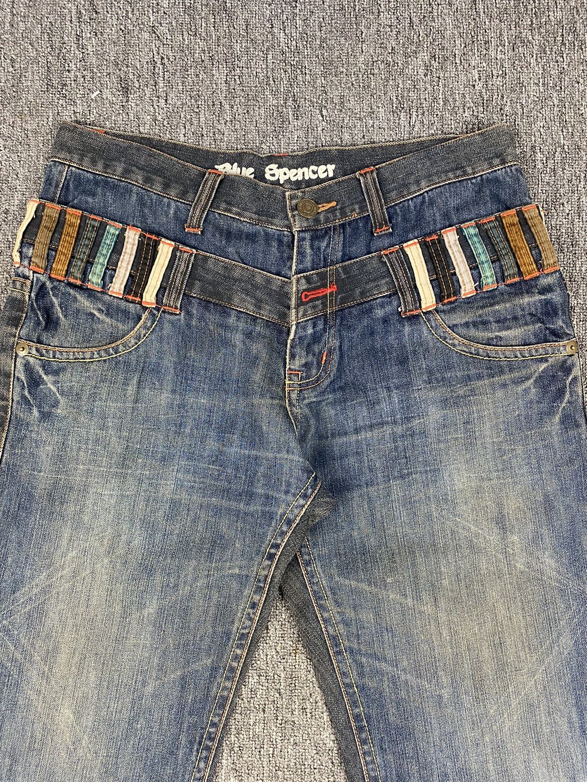 If Six Was Nine × Japanese Brand Blue Spencer Double Waist Two tone jeans size 32 Size US 32 / EU 48 - 8 Thumbnail