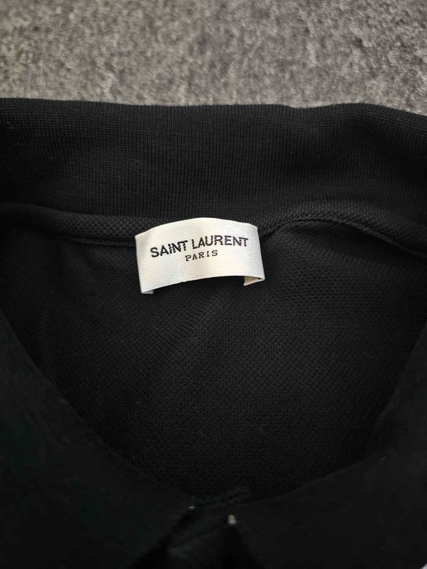 Saint Laurent Paris Saint Laurent Men's Black Polo Shirt, Size US S / EU 44-46 / 1 - 3 Thumbnail