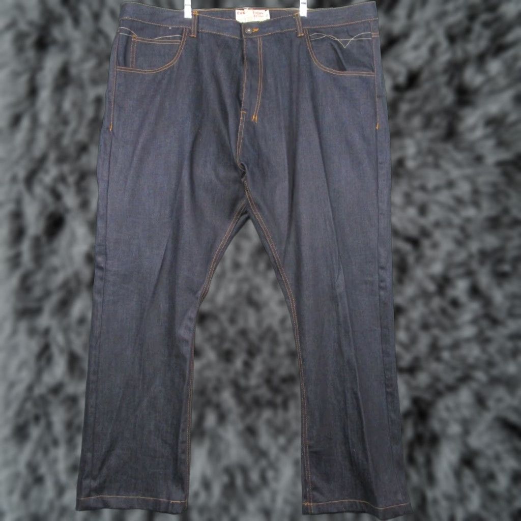 Vintage Evolution Jeans Men’s 48x33 Baggy Dark Wash Denim Rise High Inseam 33 Relaxed Regular Mens Size US 32 / EU 48 - 1 Thumbnail