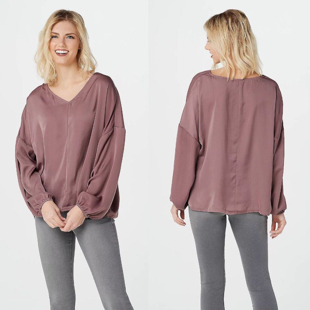 Other Du Jour V-Neck Drop Shoulder Blouse Size L Size L / US 10 / IT 46 - 1 Thumbnail