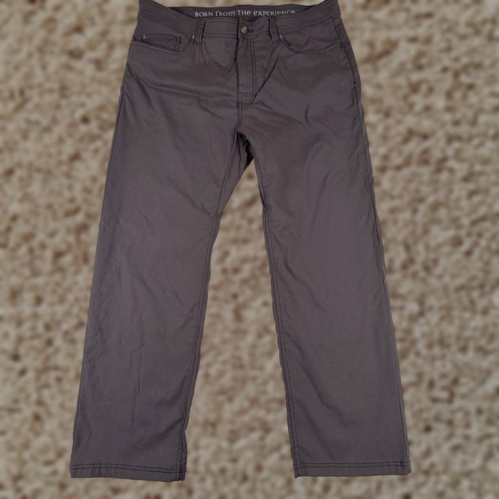 Prana Prana Jeans Mens 38 Gray Slim Fit Nylon 5-Pocket Straight Inseam 30in Easy Care Machine Washable Vintage No Size US 38 / EU 54 - 1 Thumbnail