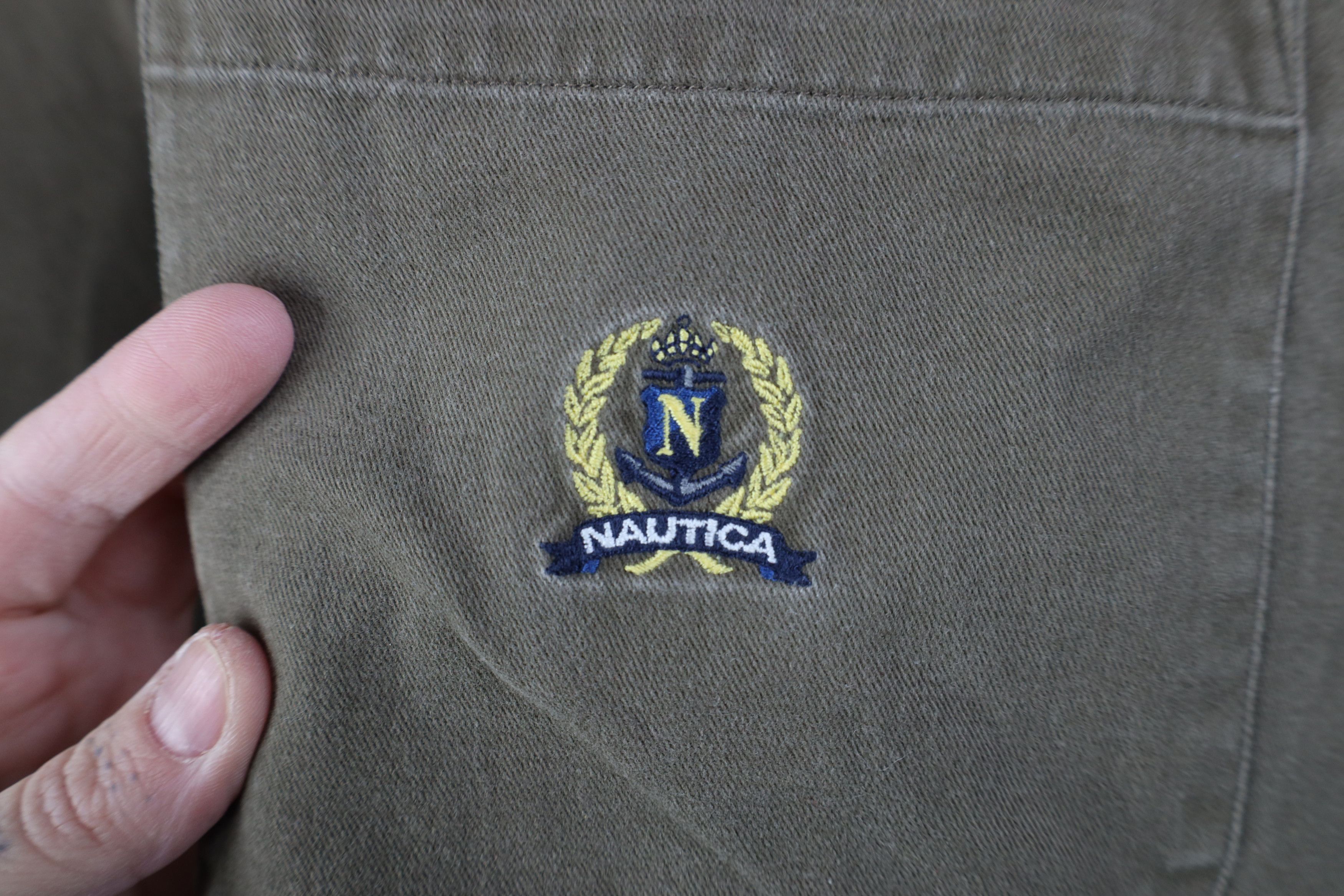 Nautica Vintage 90s Nautica Spell Twill Collared Button Down Shirt Size US L / EU 52-54 / 3 - 4 Thumbnail