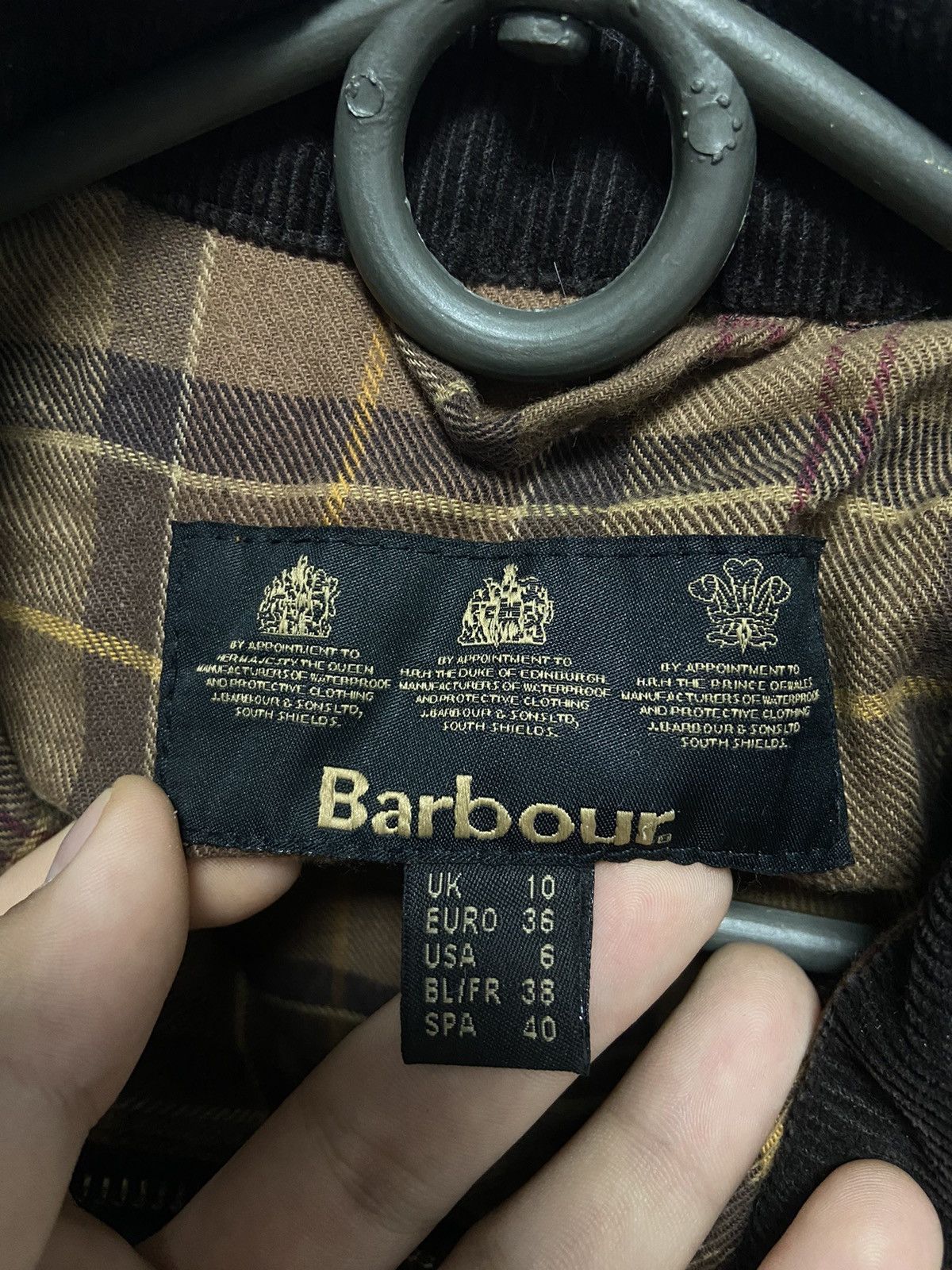 Barbour × Vintage Barbour Jacket waxed small Logo Vintage Avant Garde waxed Size M / US 6-8 / IT 42-44 - 7 Thumbnail