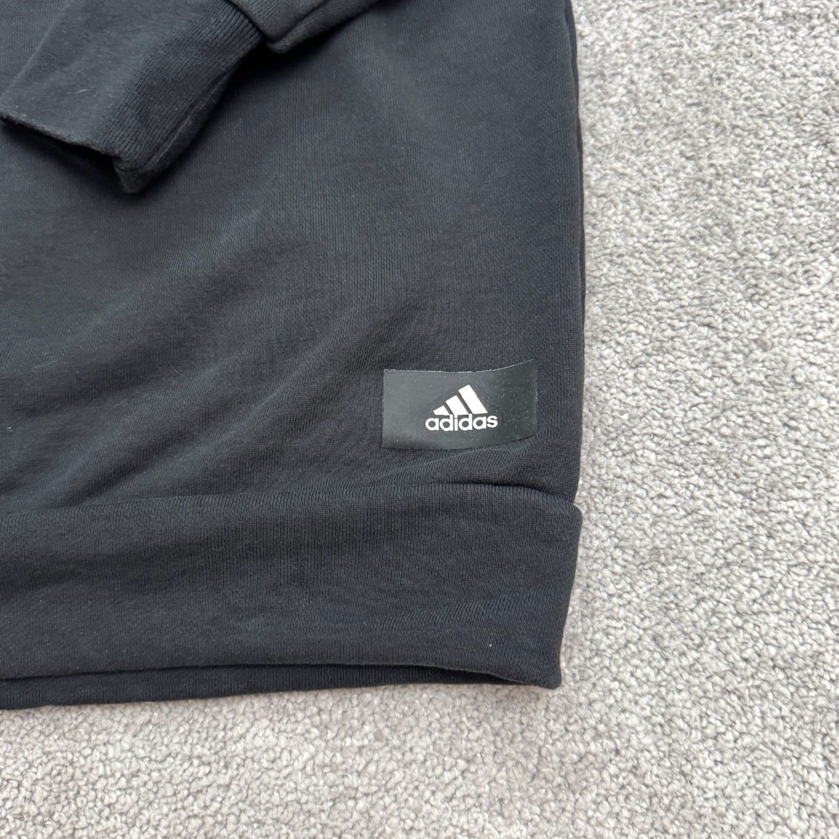 Adidas Adidas Sweatshirt Mens XS Black Pullover Crew Neck Zip Sleeve Logo All Seasons Lightweight Fleece Modern Sport Size US XS / EU 42 / 0 - 3 Thumbnail