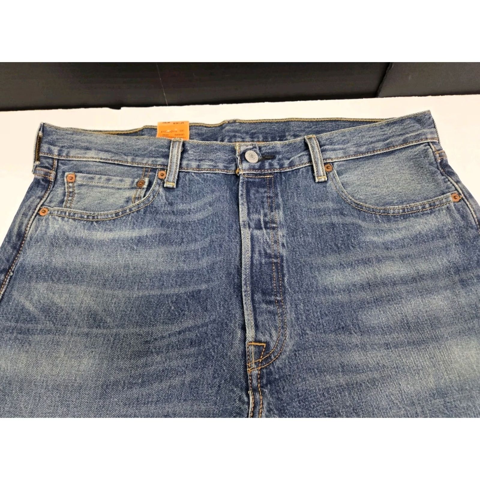 Levi's NWT Levi's Levi'S 501 Jeans Mens 36 Distressed Denim Button Regular 29in Inseam Blue 5-Pocket Pattern Solid Modern Vintage Style Straight Size US 36 / EU 52 - 3 Thumbnail
