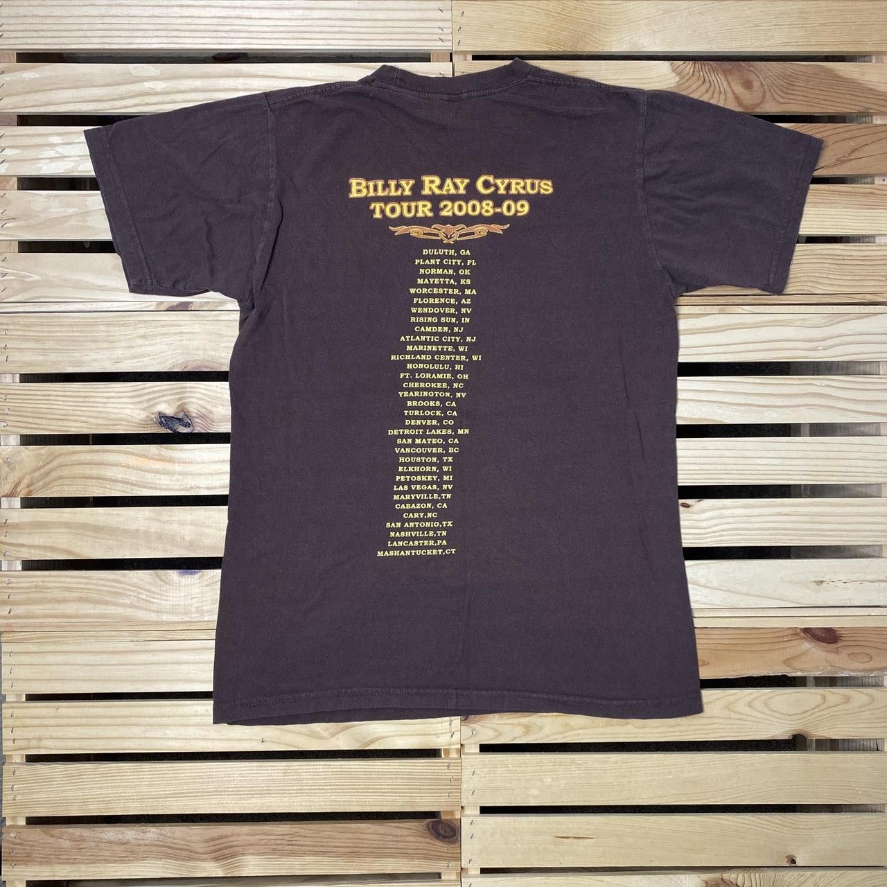 Other Billy Ray Cyrus 2008 Tour Brown Country Tee Size Medium Size US M / EU 48-50 / 2 - 2 Thumbnail
