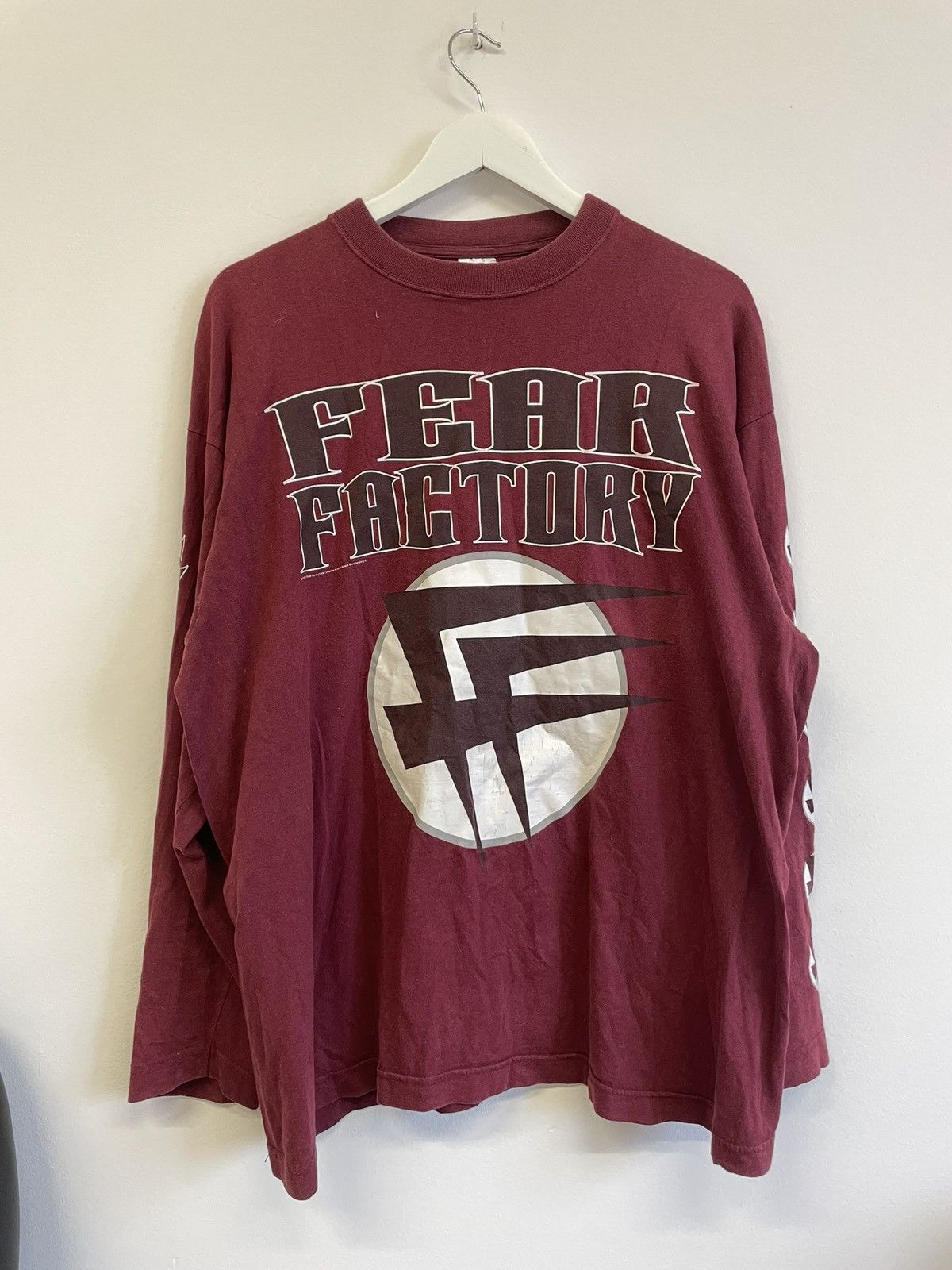 Band Tees × Vintage Fear Factory Logo 2000 Longsleeve Blue Grape Band tees Metal Size US XL / EU 56 / 4 - 1 Thumbnail