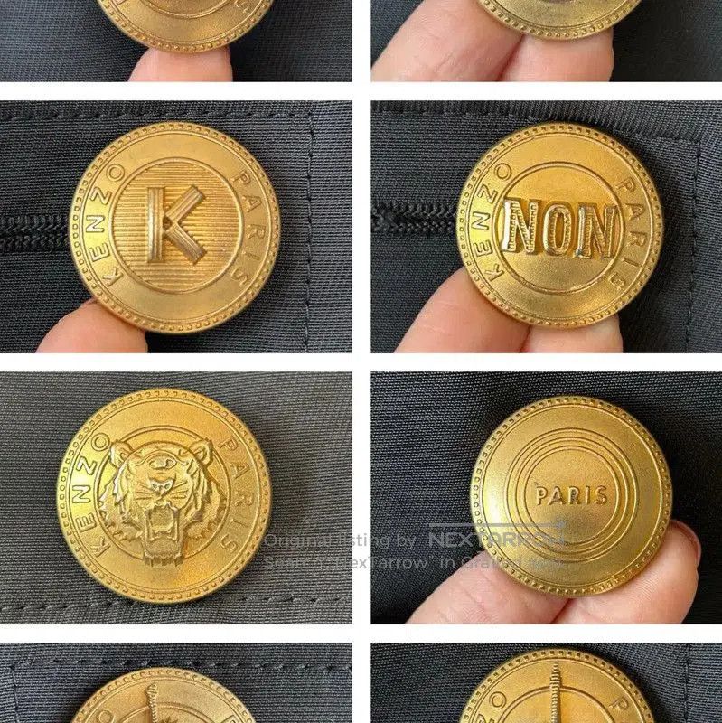Kenzo KENZO Black Mid-Length Coat with Gold Buttons . Size M / US 6-8 / IT 42-44 - 7 Thumbnail
