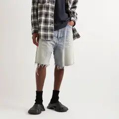 Japanese Brand VIBE Street hip hop patchwork washed skateboard denim shorts Size US 32 / EU 48 - 6 Thumbnail