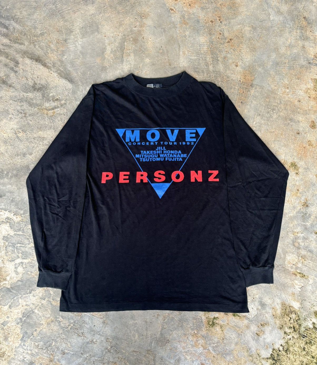 Band Tees × Japanese Brand × Vintage Vintage Move Concert tour 1992 Personz Longsleeve Size US M / EU 48-50 / 2 - 1 Thumbnail