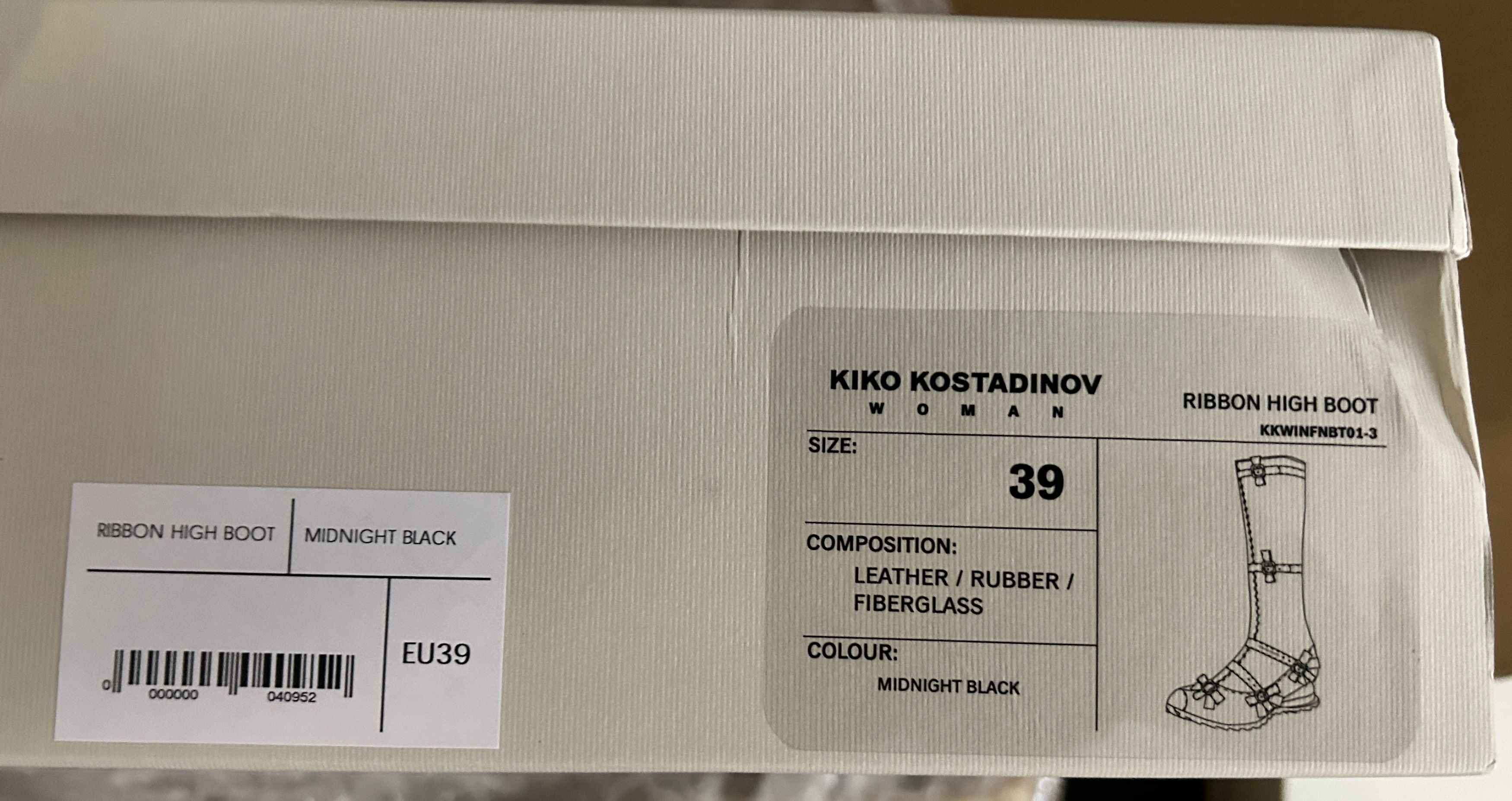 Kiko Kostadinov Kiko Kostadinov RIBBON HIGH BOOT Black Size US 9 / IT 39 - 14 Thumbnail