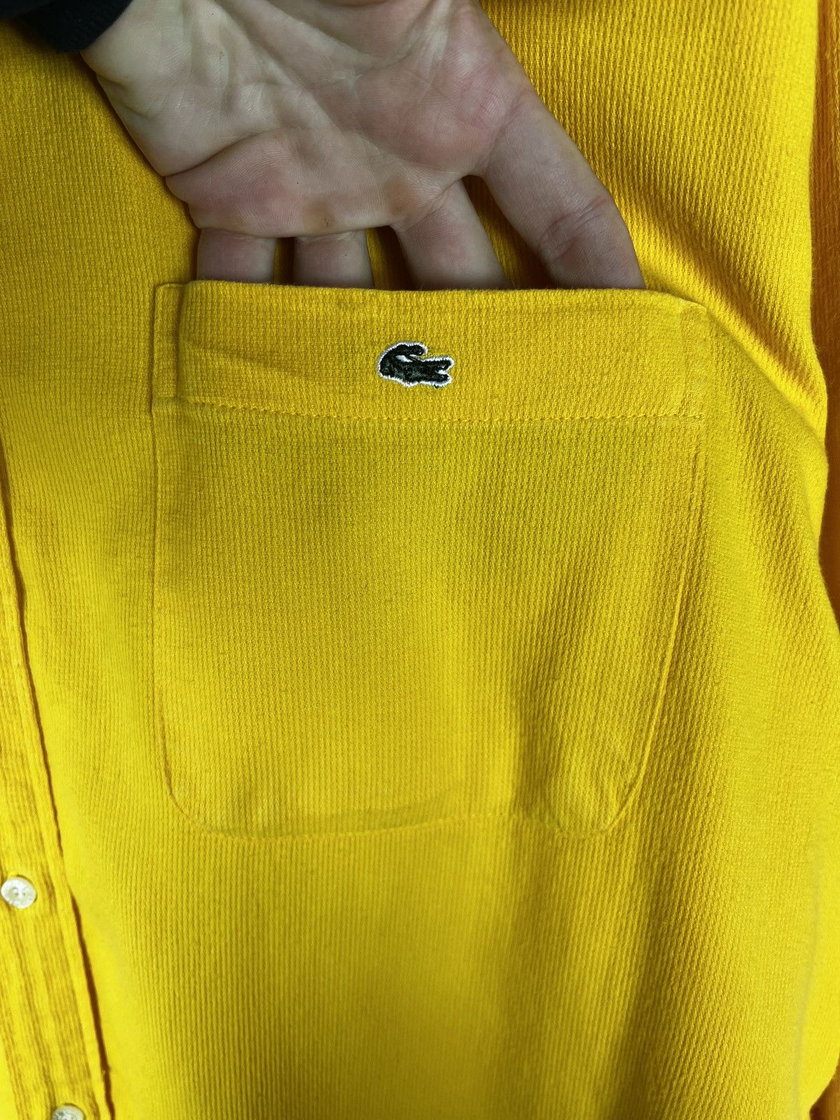 Lacoste Vintage Lacoste Corduroy Velvet Long Sleeve Shirt Size US XL / EU 56 / 4 - 3 Thumbnail