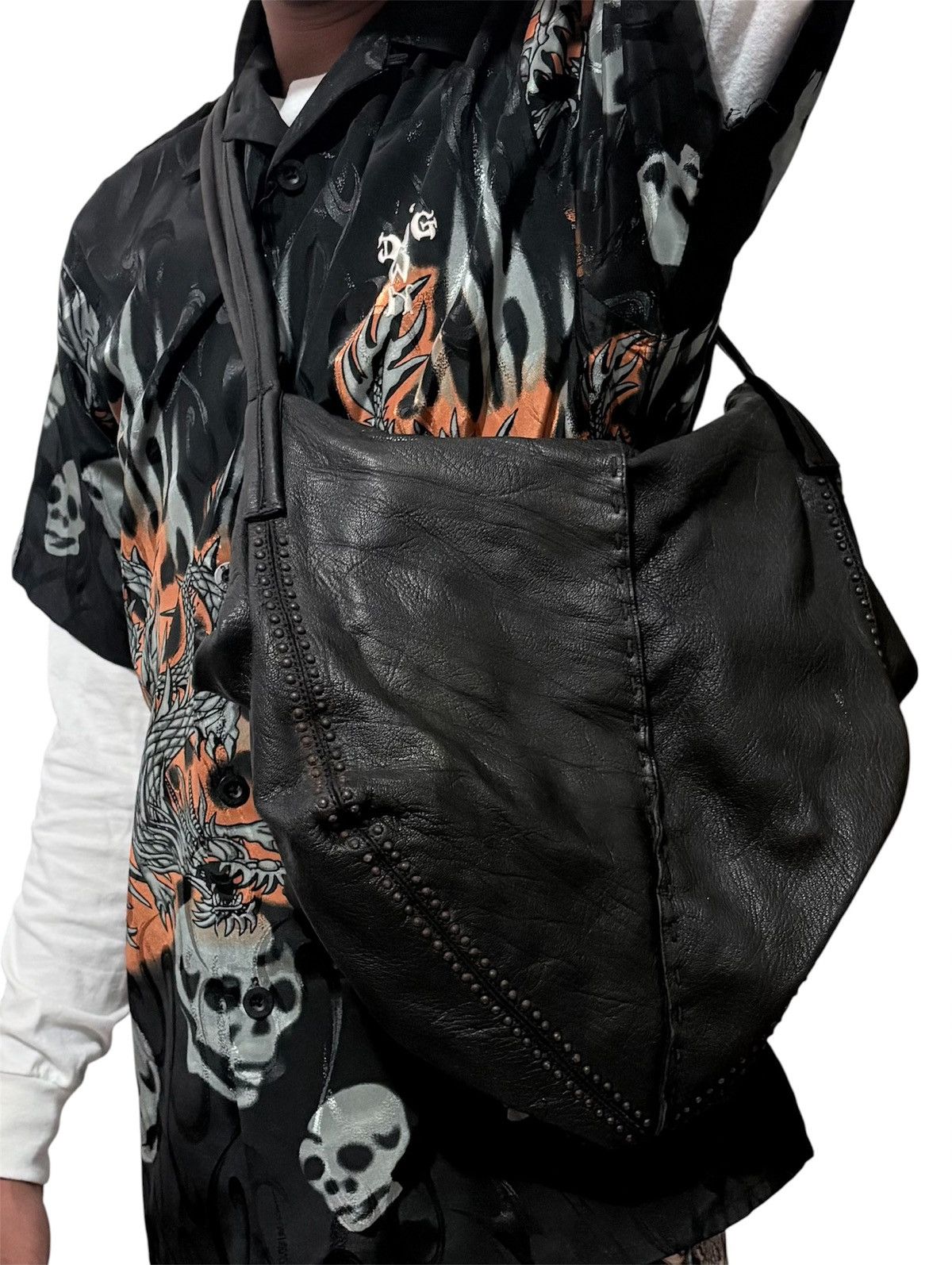 14th Addiction Magali Pascal Vkei gothic Grunge Crusty leather Shoulder bag Size ONE SIZE - 16 Thumbnail