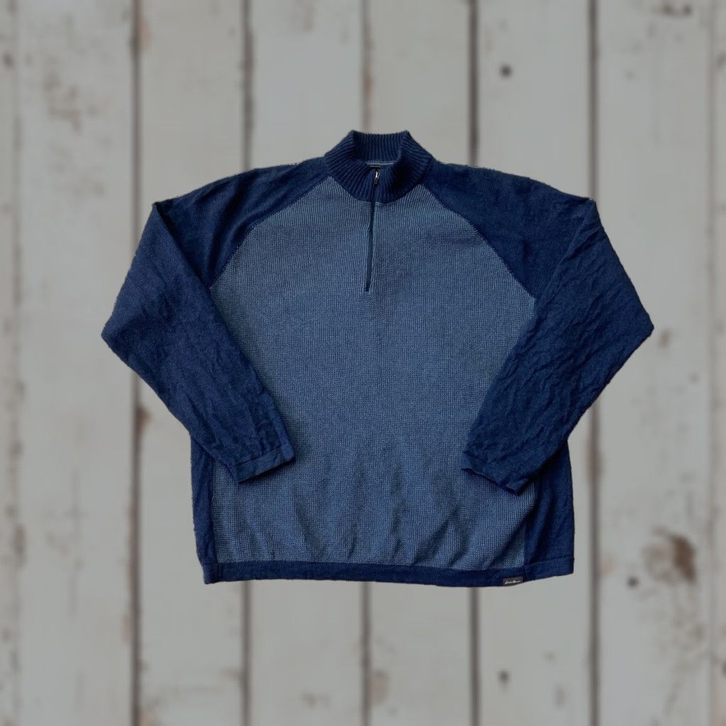 Eddie Bauer Eddie Bauer Men's 1/4 Zip Pullover Sweater 2XL Blue Size US XXL / EU 58 / 5 - 1 Thumbnail