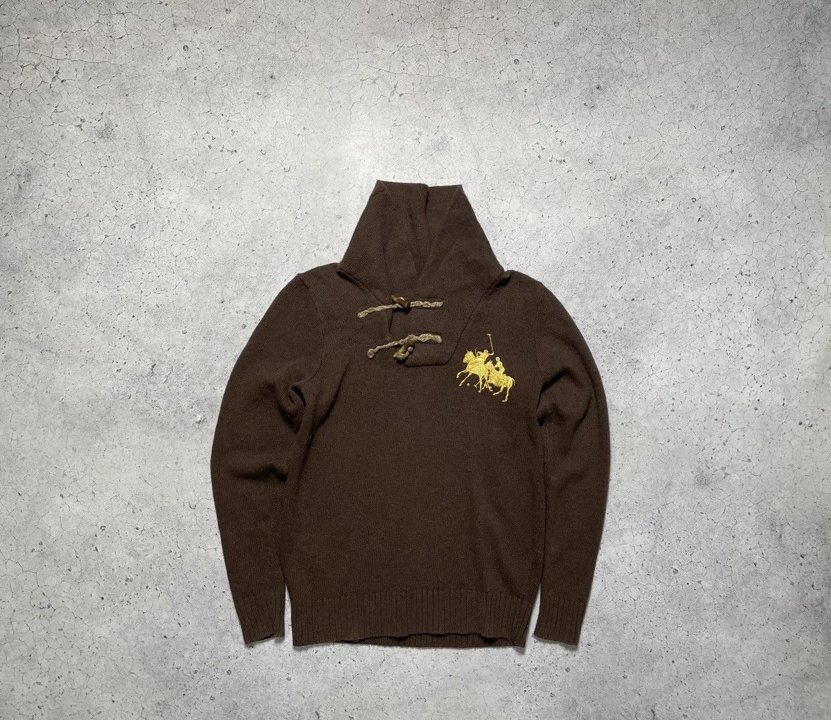 Polo Ralph Lauren × Ralph Lauren × Vintage Vintage Polo Ralph Lauren Brown Big Pony Y2K Wool Sweater Size US M / EU 48-50 / 2 - 1 Thumbnail