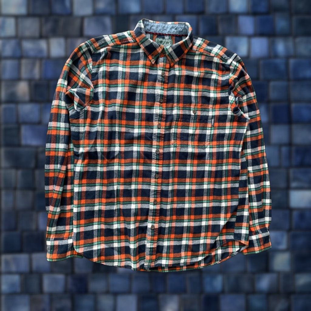 Vintage VINTAGE Woolrich Shirt Mens LT Plaid Button-Down Long Sleeve Work Shirt Size US L / EU 52-54 / 3 - 1 Thumbnail