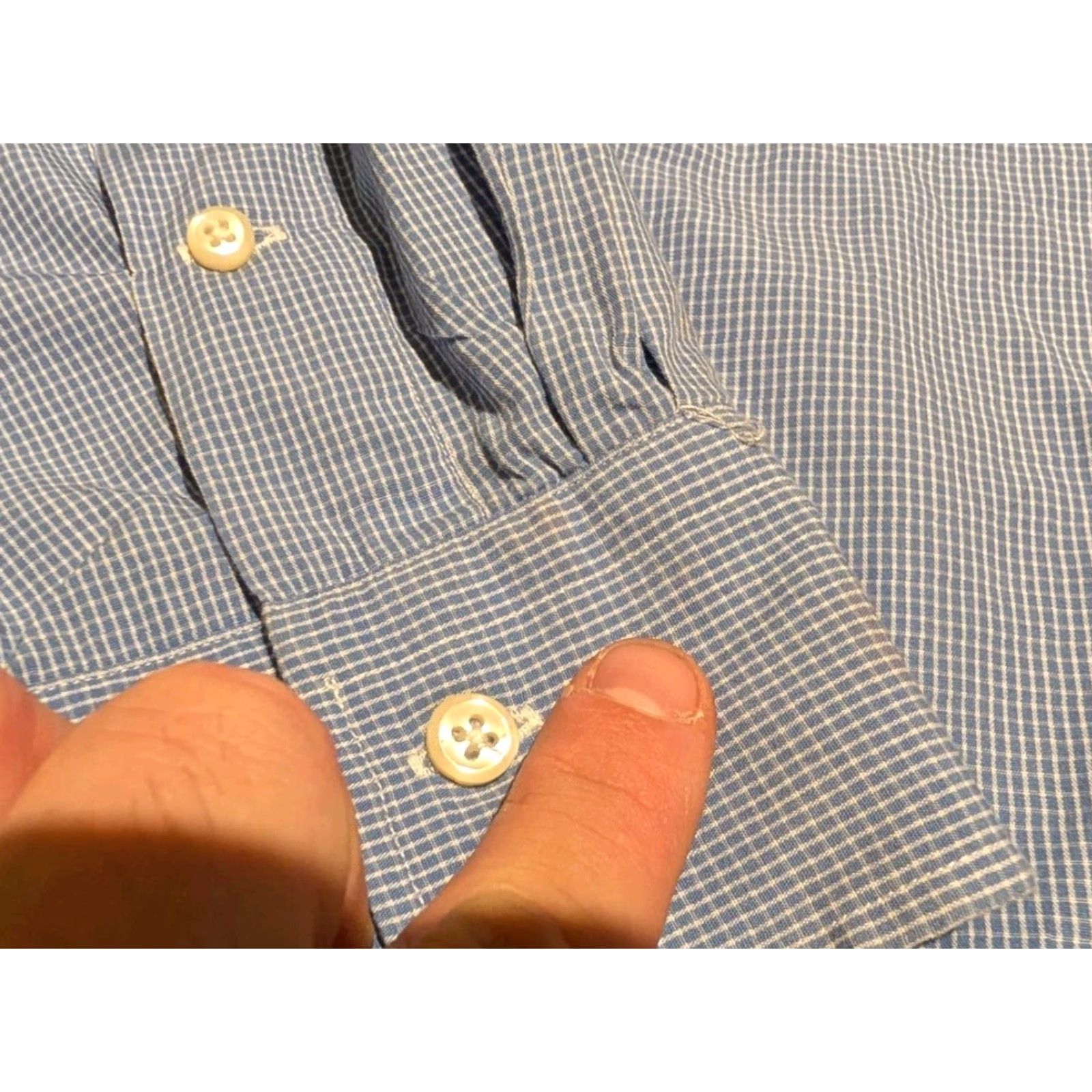 Polo Ralph Lauren VINTAGE Polo Ralph Lauren Shirt Andrew Blue Long Sleeve Button-Down Men XL Check Cotton 34/35 Mens Size US XL / EU 56 / 4 - 5 Thumbnail