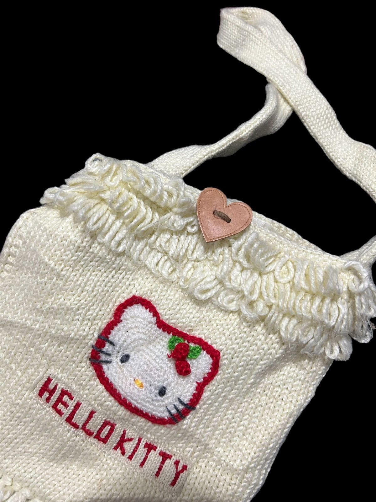 Japanese Brand × Kapital × Vintage Vintage HelloKitty Knitted crossbody messenger Bag 70s💥 Size ONE SIZE - 5 Thumbnail