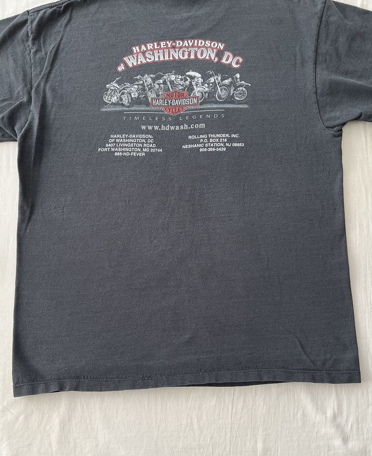 Harley Davidson Vintage 2000s Harley Davidson Rolling Thunder Eagle T-shirt Size US L / EU 52-54 / 3 - 16 Thumbnail
