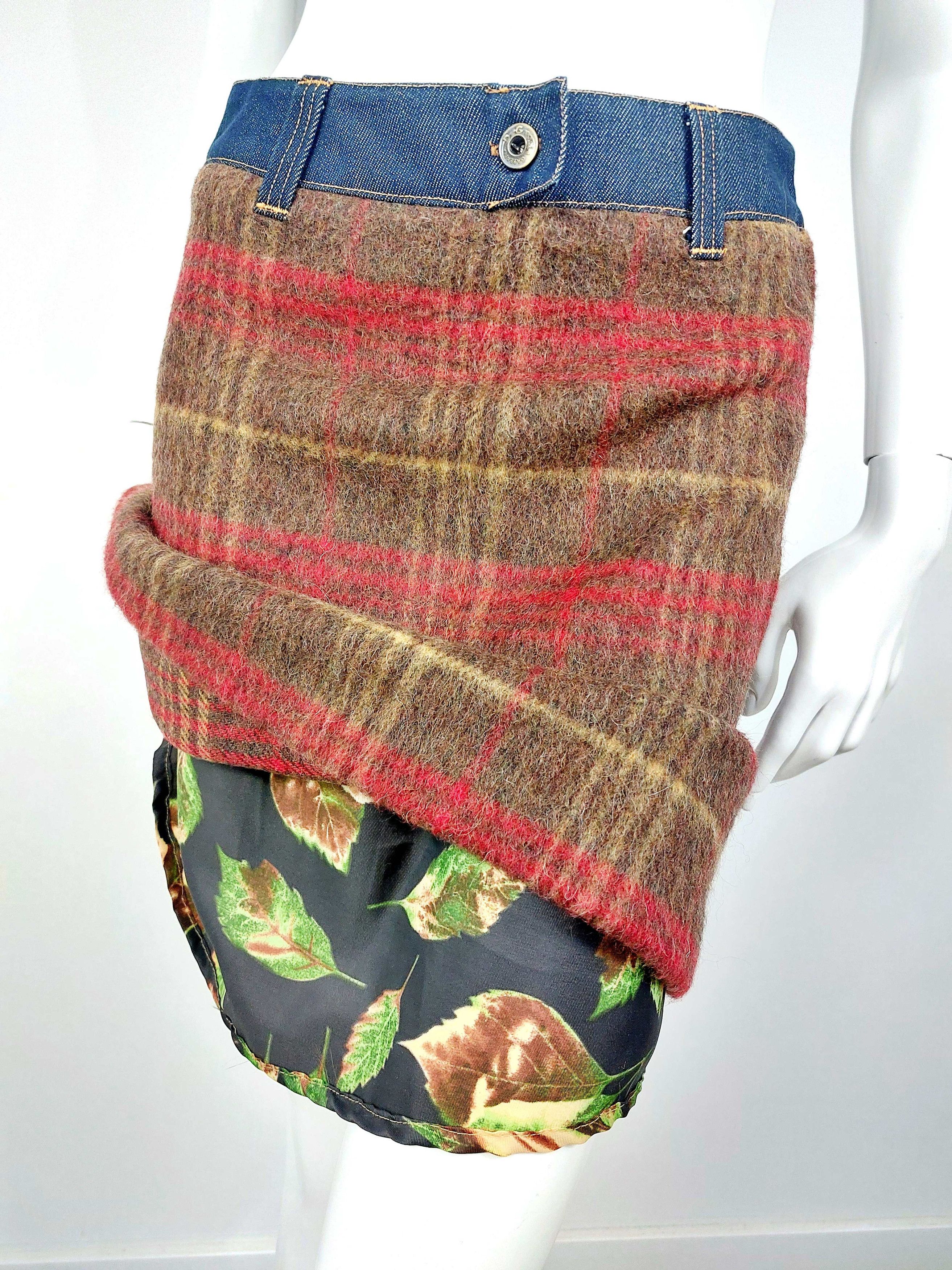 Dolce & Gabbana Dolce Gabbana D&G Tartan Irish Wool Mohair Denim Skirt Size 26" / US 2 / IT 38 - 4 Thumbnail