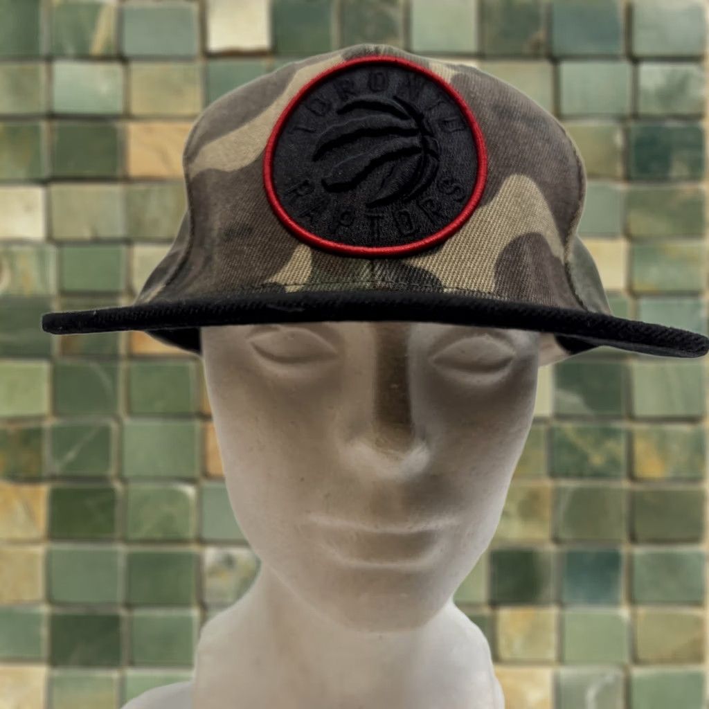 Mitchell & Ness MITCHELL & NESS NBA TORONTO RAPTORS CAMO SNAPBACK HAT Mens Adjustable Black Green CAMO nature Theme Size ONE SIZE - 1 Thumbnail
