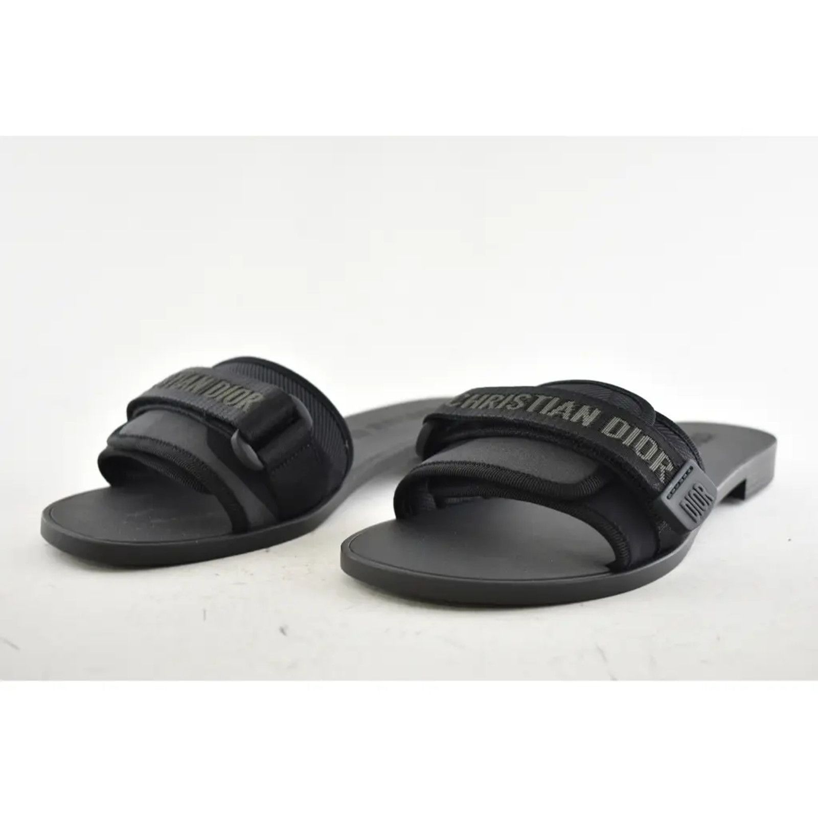 Dio(r)evolution Dway Rubber Logo Slide Mule Flat Sandal 42