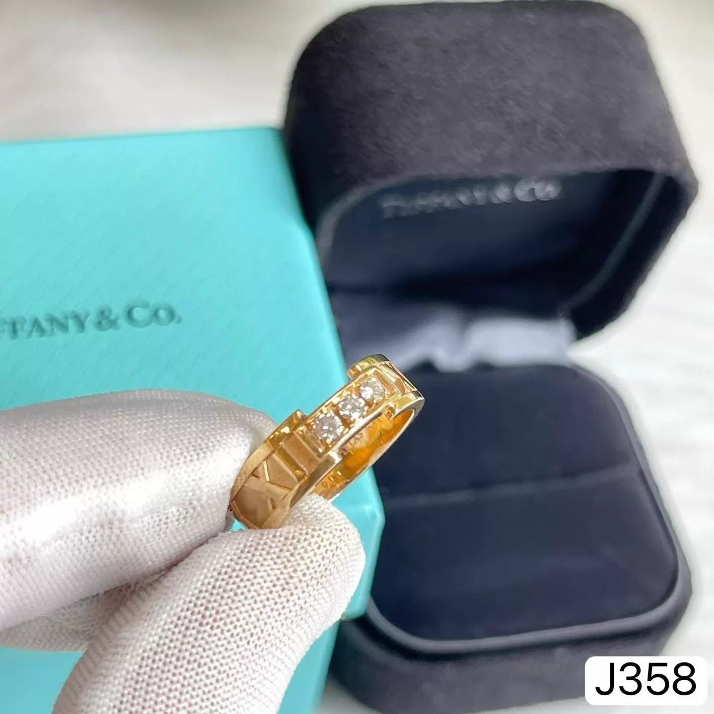 Tiffany & Co. Tiffany Roman III Diamond Rose Gold Ring Size 50 Size ONE SIZE - 7 Thumbnail