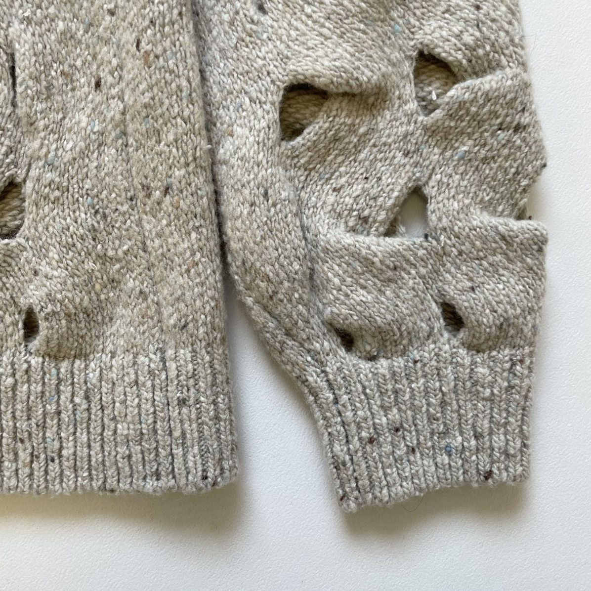 Issey Miyake Cream Cut Out Wool ‘Nest Knit’ Size US M / EU 48-50 / 2 - 19 Thumbnail