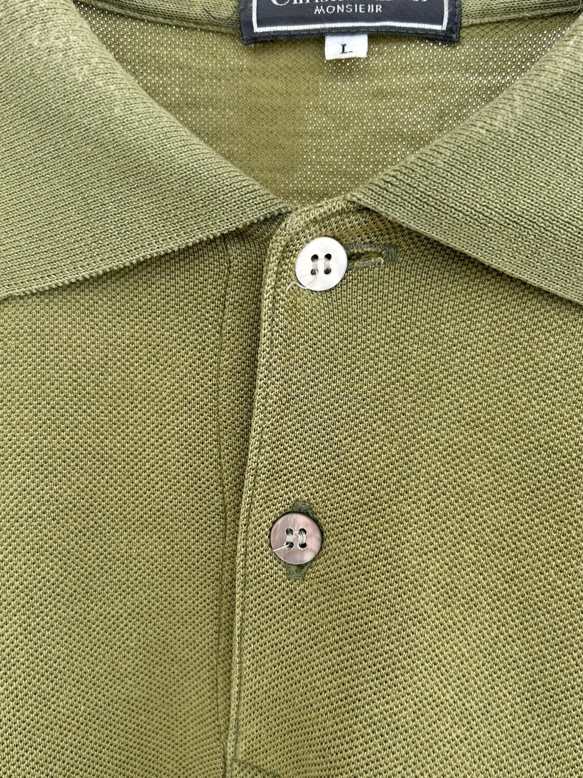Christian Dior Monsieur Dior Olive Green Polo Tee Vintage Size US L / EU 52-54 / 3 - 5 Thumbnail