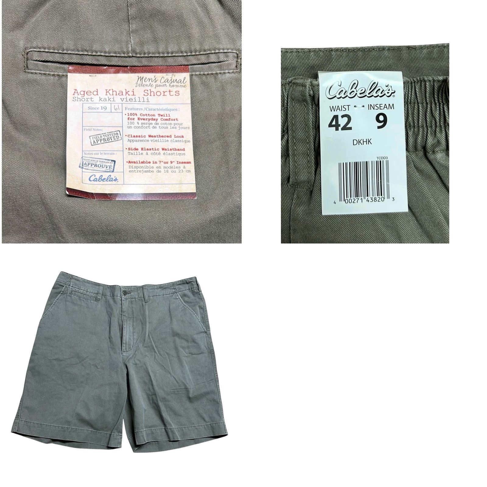 Vintage Cabela's Casual Men's Aged Khakis Shorts Vielli Sz 42x9 Gray New With Tags Cargo Pocket Shirt? Size US 42 / EU 58 - 10 Thumbnail