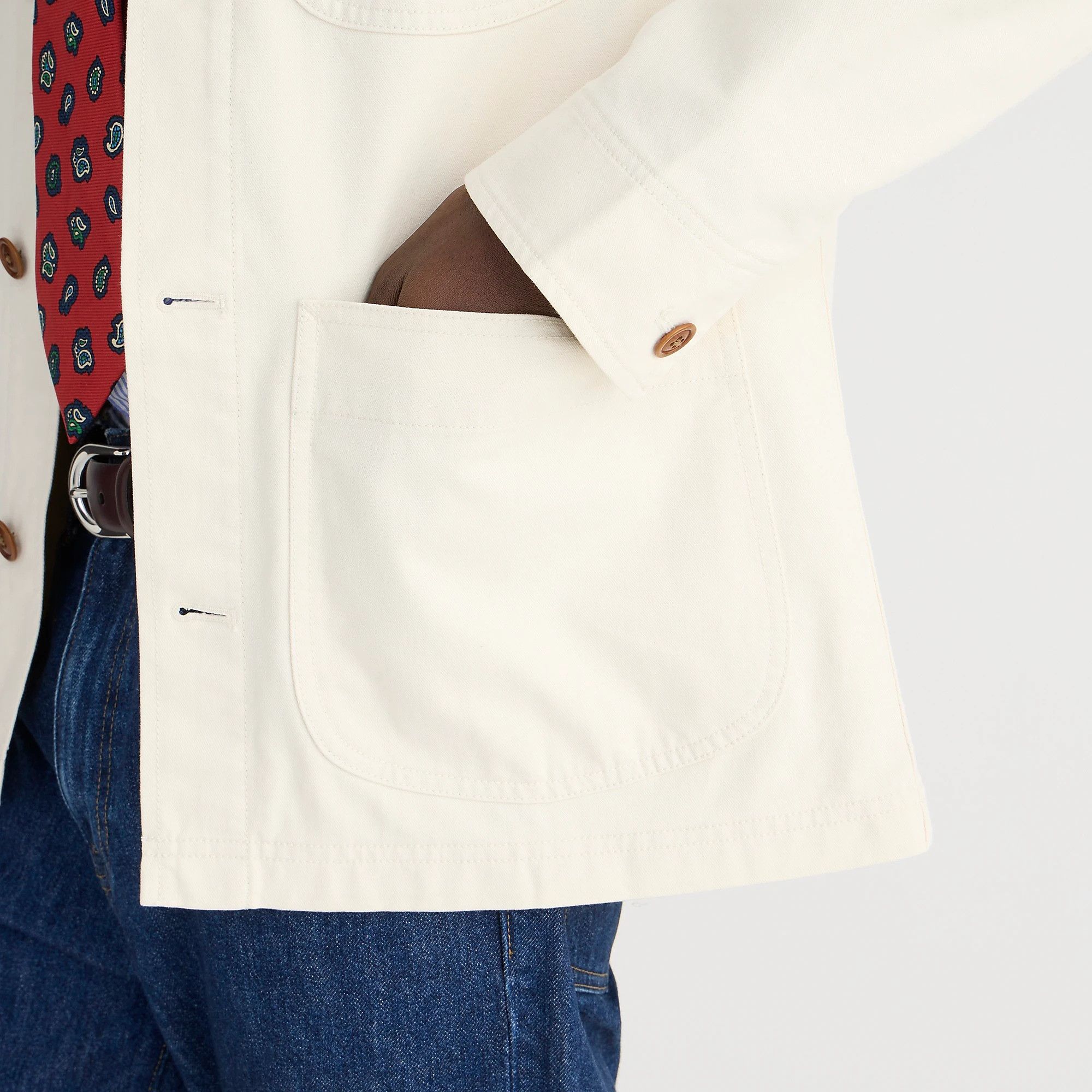 J.Crew × Wallace & Barnes J.Crew Wallace & Barnes lightweightTwill Chore Jacket Ecru Size US S / EU 44-46 / 1 - 5 Thumbnail