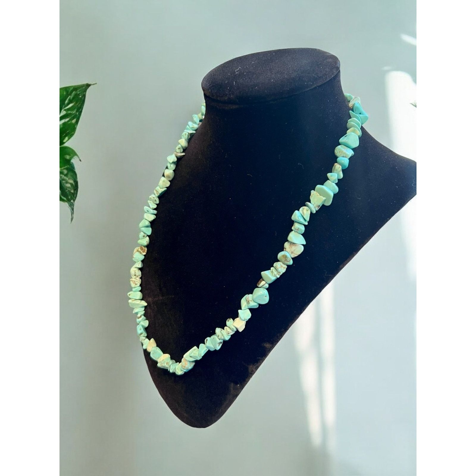 Other Turquoise Blue Howlite Chip Necklace-21''-Silver Tone Clasp Size ONE SIZE - 4 Thumbnail