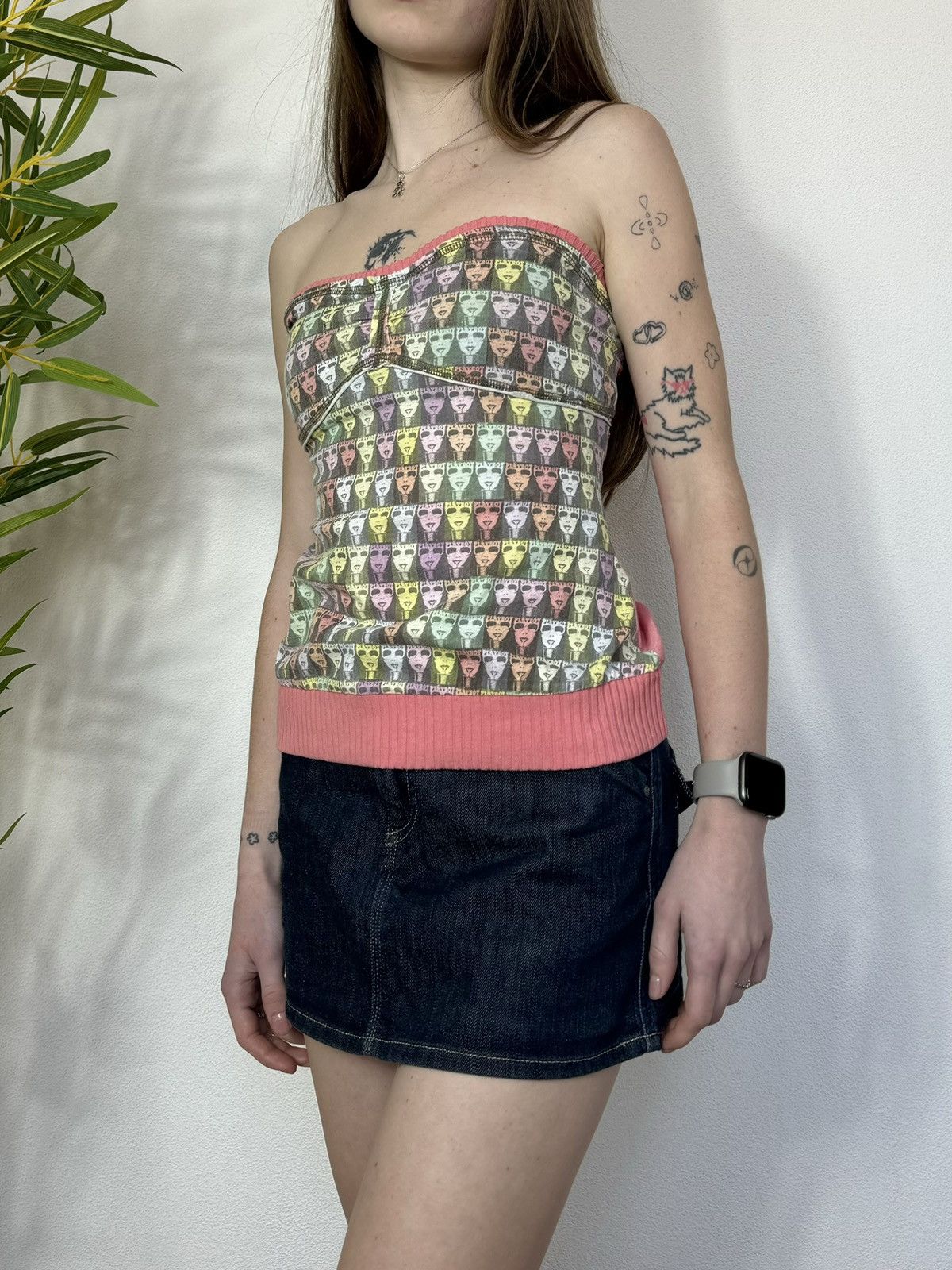 Playboy VINTAGE PLAYBOY BANDO MONOGRAM TANK TOP Size M / US 6-8 / IT 42-44 - 2 Thumbnail