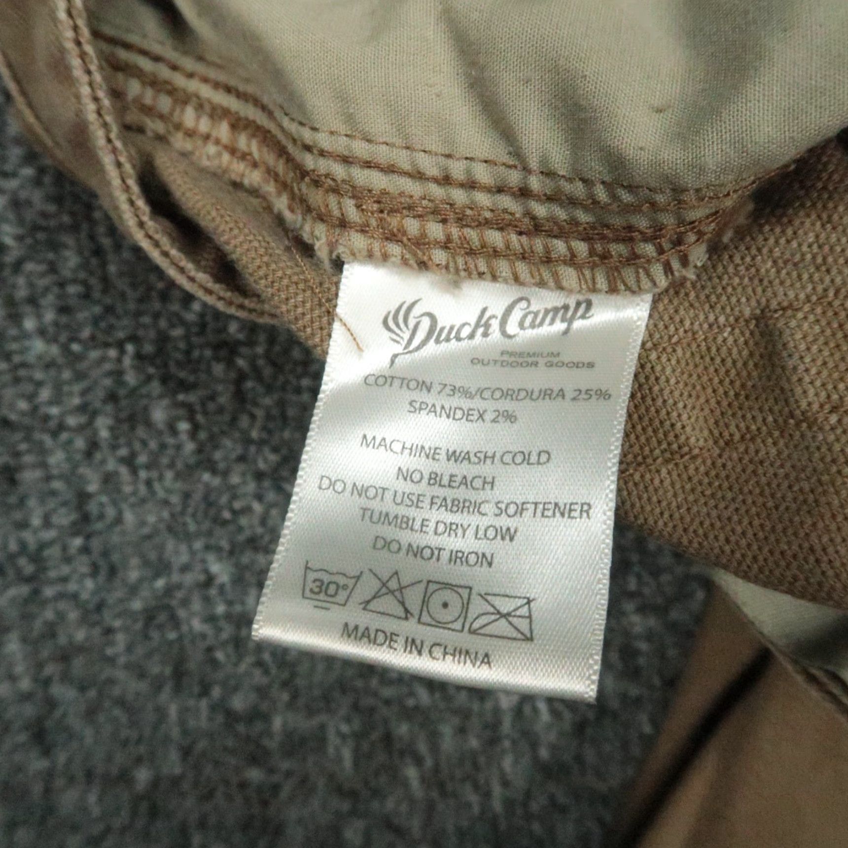 Vintage Duck Camp Pants Mens 33x30 Brown Canvas Cordura Hiking Hunting Outdoors Pockets Straight Regular Everyday Wear Size US 33 - 7 Thumbnail
