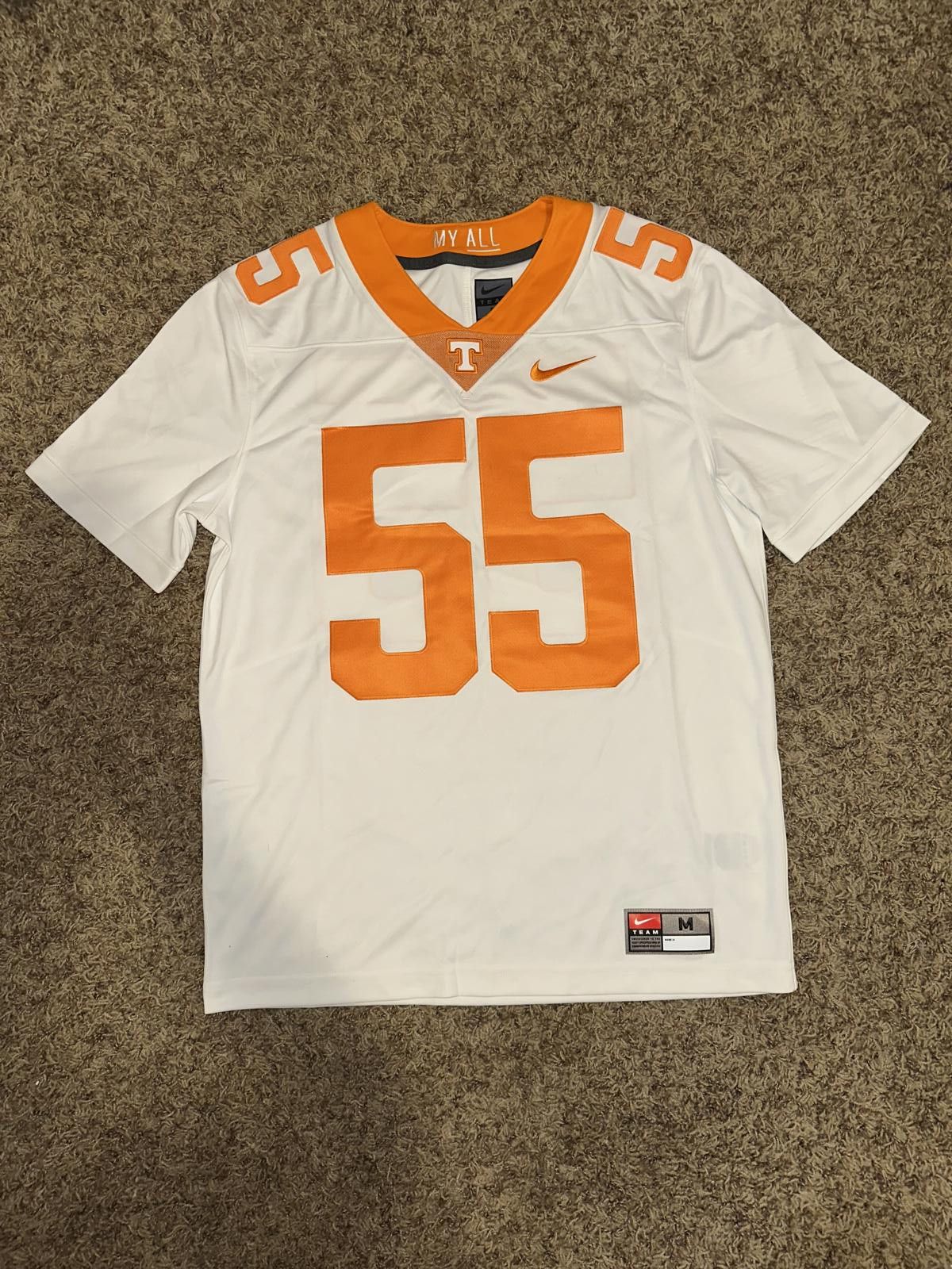 Nike Nike Men’s #55 White Tennessee Volunteers Game Football Jersey Sample Size US M / EU 48-50 / 2 - 1 Thumbnail