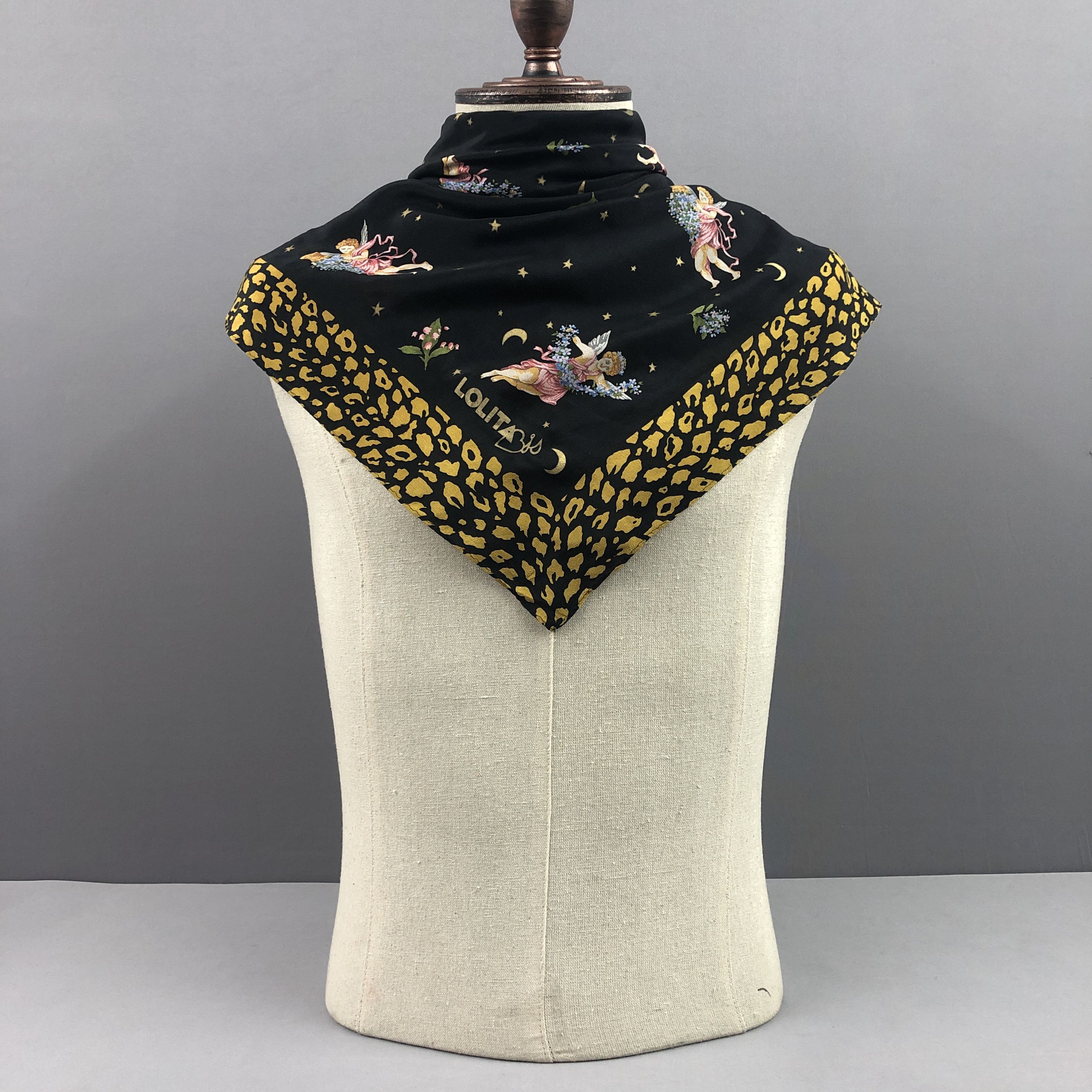 Other Vintage Lolita SILK Scarf Twill Stole Wraps Scarves Size ONE SIZE - 3 Thumbnail