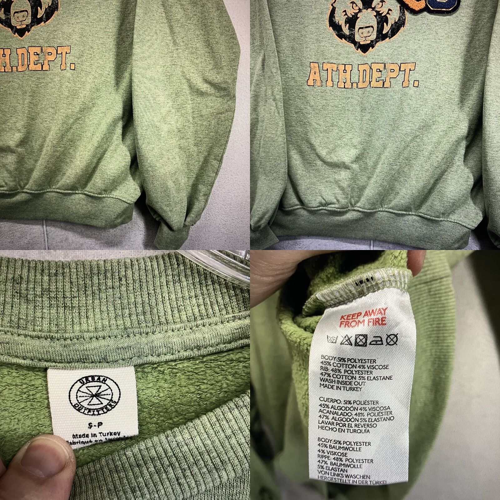 Urban Outfitters Urban Outfitters Sweatshirt Crew Neck Pullover Graphic Michigan City Retro 40s Green S Mens Regular Sweatshirt Size US S / EU 44-46 / 1 - 8 Thumbnail
