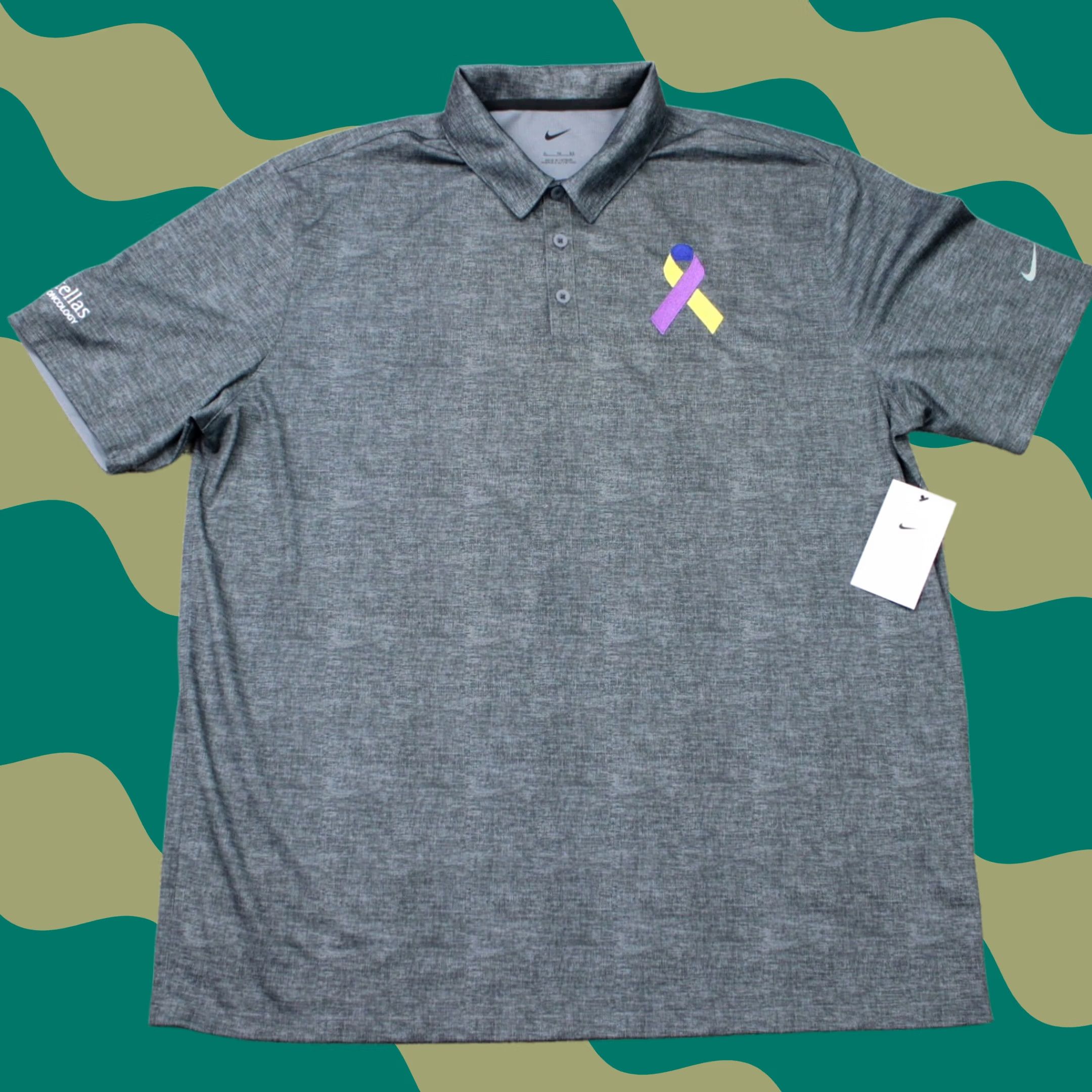 Nike Nike Polo Shirt Mens XL Gray 100% Polyester Short Sleeve Pullover Golf Dri-Fit Crosshatch Logo Size US XL / EU 56 / 4 - 1 Thumbnail