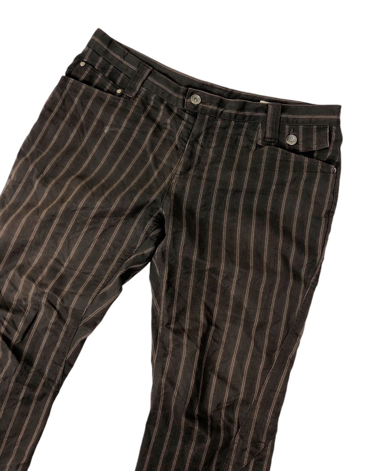 Japanese Brand × semanticdesign Sun Faded Semantic Design Low Rise Stripe Pants Size US 35 - 5 Thumbnail