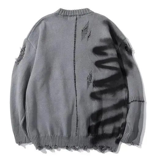 Japanese Brand Oversize Ripped Sweater Size US M / EU 48-50 / 2 - 3 Thumbnail
