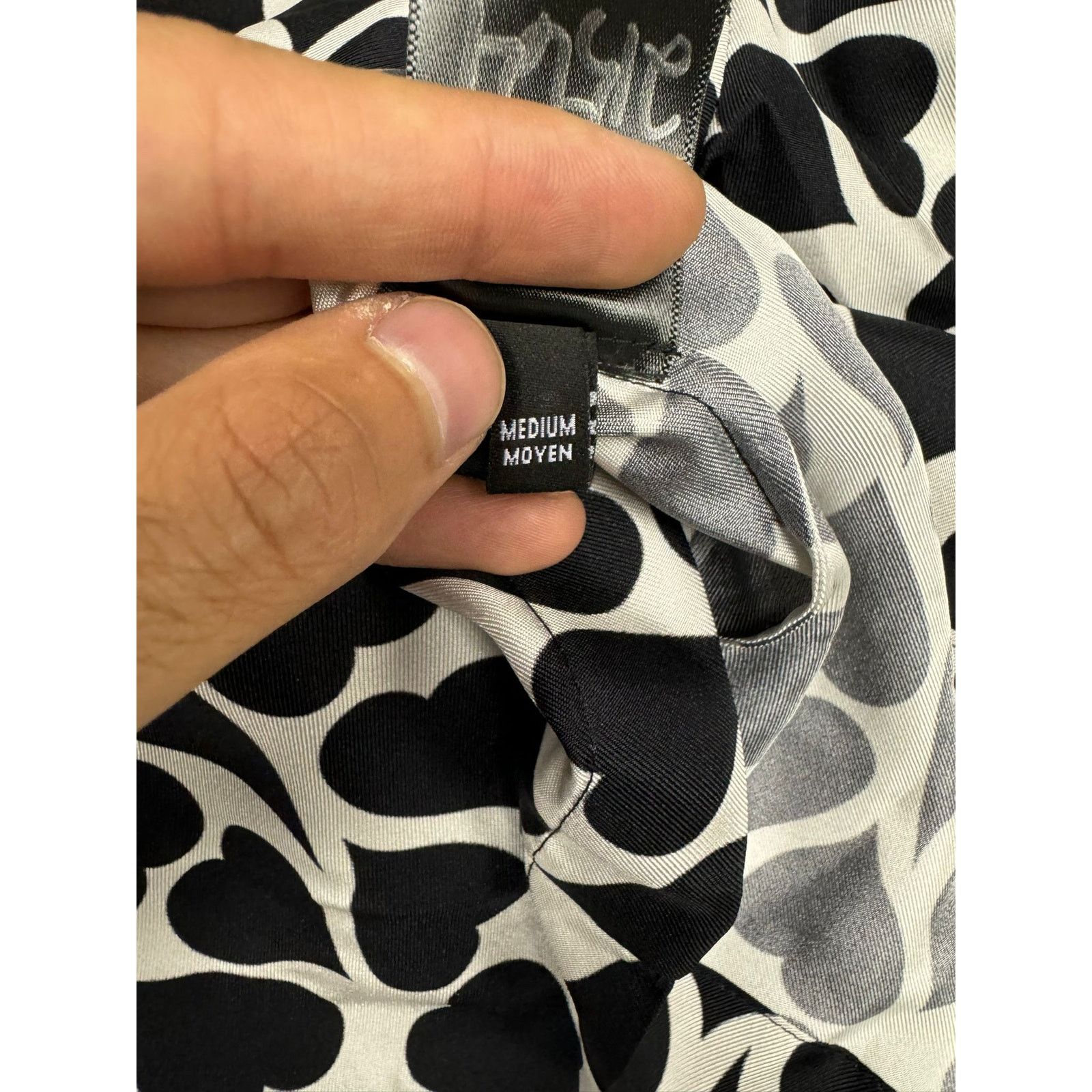 Amiri o1rshd1 Love Hearts STW Bowling Shirt in Black/White Size US M / EU 48-50 / 2 - 8 Thumbnail