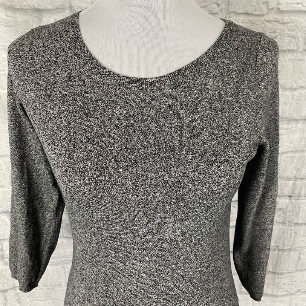 Express Express women M scoopneck 3/4 sleeve lightweight grey sweate Size M / US 6-8 / IT 42-44 - 3 Thumbnail