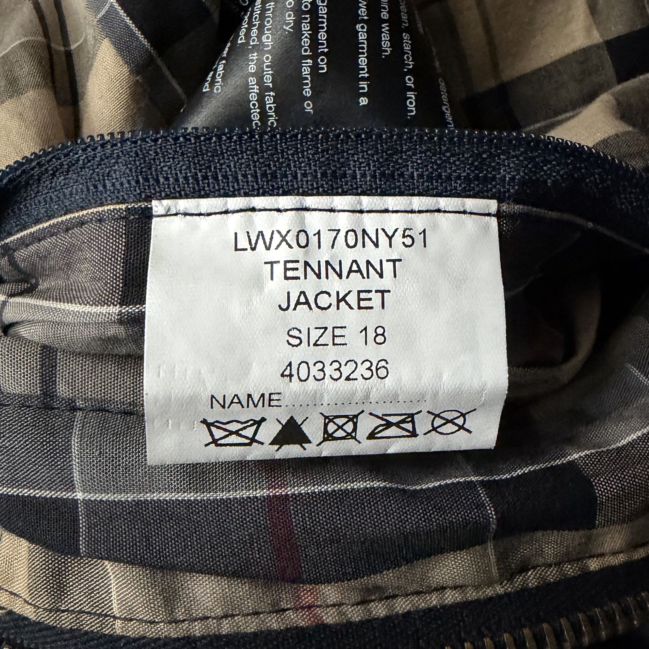 Barbour BARBOUR Tennant Wax Jacket Black Made E Rewax British Style Size XXL / US 16-18 / IT 52-54 - 19 Thumbnail